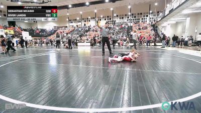 52 lbs Rr Rnd 4 - Sebastian Nicasio, Fort Gibson Youth Wrestling vs River Landis, Verdigris Youth Wrestling