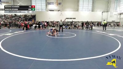 102 lbs Cons. Round 2 - Rozlyn Storrs, Midlakes Youth Wrestling vs McKaya Schimek, Falconer Youth Wrestling