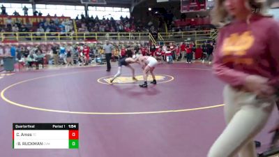 106 lbs Quarterfinal - BRADLEY RUCKMAN, Civic Memorial vs Camden Ames, Tell City