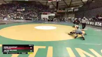 4A 120 lbs Cons. Round 2 - Jacob Williams, Redmond vs Edrik Khanphet, Lake Stevens