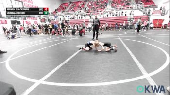 40 lbs Quarterfinal - Manny Blackburn, Little Axe Takedown Club vs Lochlan Dixon, Noble Takedown Club