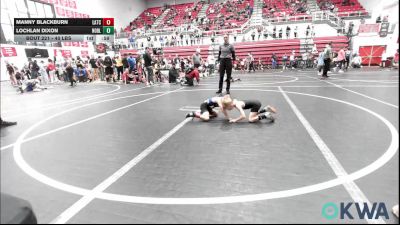 40 lbs Quarterfinal - Manny Blackburn, Little Axe Takedown Club vs Lochlan Dixon, Noble Takedown Club