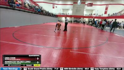 120 lbs Quarterfinal - Jada Cook, Arlington Bowie (Girls) vs Esmeralda Valdez-Lopez, Northwest Eaton (Girls)