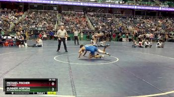 2A 132 lbs Quarterfinal - Gunner Horton, Rutherfordton-Spindale vs Michael Fischer, East Surry