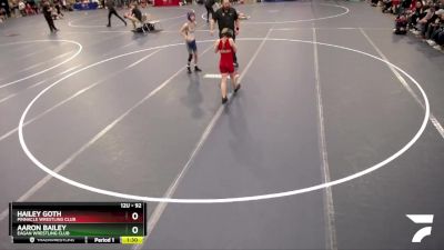 92 lbs Cons. Round 3 - Aaron Bailey, Eagan Wrestling Club vs Hailey Goth, Pinnacle Wrestling Club