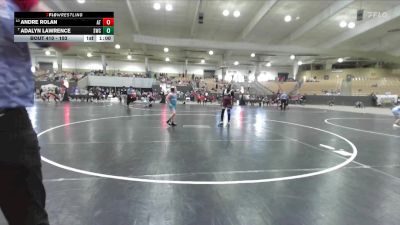 103 lbs Champ. Round 1 - Adalyn Lawrence, Stars Wrestling Club vs Andre Rolan, Aloca Tornadoes