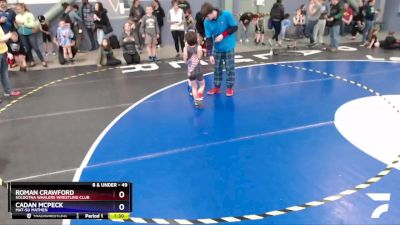 49 lbs Round 2 - Roman Crawford, Soldotna Whalers Wrestling Club vs Cadan Mcpeck, Mat-Su Matmen