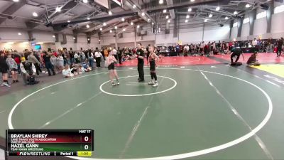 83 lbs Cons. Round 2 - Braylan Shirey, Lake Travis Youth Association Wrestling Club vs Hazel Gann, Team Gann Wrestling