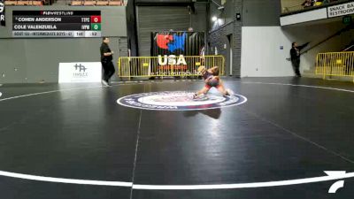 Intermediate Boys - 67 lbs Champ. Round 2 - Cohen Anderson, Team Temecula /Pin Club vs Cole Valenzuela, Imperial Valley Panthers Wrestling