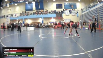 126 lbs Champ. Round 2 - Adrian Flores, Skyline vs Derek Williams, Highland