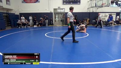 141 lbs Cons. Round 2 - Carson Coy, Embry-Riddle (Ariz.) vs Cole Cross, Eastern Oregon University (OR)