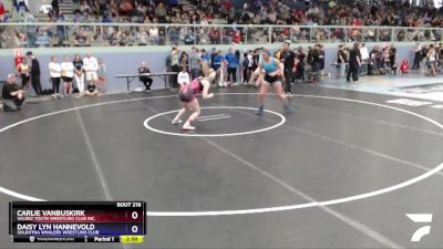 144 lbs X Bracket - Daisy Lyn Hannevold, Soldotna Whalers Wrestling Club vs Carlie VanBuskirk, Valdez Youth Wrestling Club Inc.