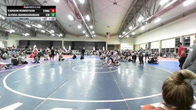 100 lbs Rr Rnd 5 - Carson Robertson, CT Whale Orca vs Alyssa Mansharamani, Cordoba Trained Girls