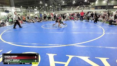 85 lbs Finals (2 Team) - Everett Eberle, RALEIGH ARE WRESTLING vs Kason Wesby, FCA WRESTLING