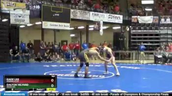 160 lbs Cons. Round 3 - Gage Lee, Garden Plain vs Dalton Hilyard, Douglass