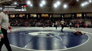 100 lbs Cons. Round 3 - Maya Zapryanova, Wheaton vs Bryn Cespedes, North Harford