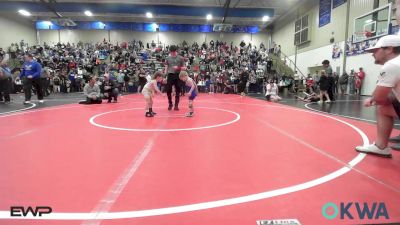 45 lbs Consi Of 4 - Gunnar Sutton, Vinita Kids Wrestling vs Walker Scheulen, Salina Wrestling Club