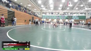 157 lbs Consolation 1st - Zachary Struble, Hillcrest vs Davian Tovar, Temecula Valley