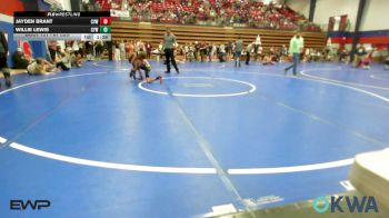 67 lbs Semifinal - Jayden Brant, Caney Valley Wrestling vs Willie Lewis, Coweta Tiger Wrestling