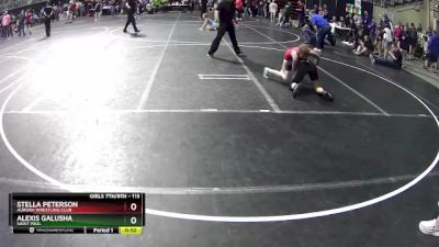 113 lbs Cons. Round 4 - Stella Peterson, Aurora Wrestling Club vs Alexis Galusha, Saint Paul