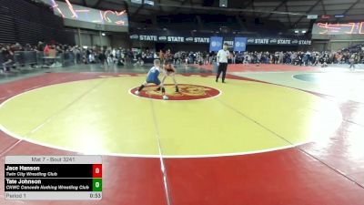 82 lbs Cons. Rd Of 16 - Jace Hanson, Twin City Wrestling Club vs Tate Johnson, CNWC Concede Nothing Wrestling Club