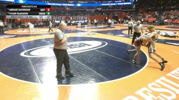 1A 165 lbs Champ. Round 1 - Abram Davidson, Tolono (Unity) vs Tyler Gleason, Yorkville (Christian)