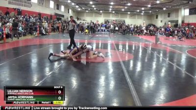 90 lbs Round 1 - Lillian Nerison, Dubuque Wrestling Club vs Jayda Hormann, Summit Wrestling Academy