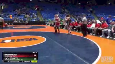195 lbs Quarterfinals (8 Team) - Mason Meyer, Jacksonville (H.S.) vs Zach Pomatto, Joliet (Catholic Academy)