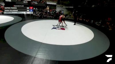 130 lbs Sophia Fodera, SDIKWA - San Diego-Imperial Kids Wrestling Association vs Sanai Villagran, IEWA - Inland Empire Wrestling Association