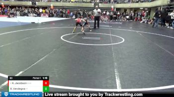 80 lbs Champ. Round 2 - Kai Jacobson, Sparta Youth Wrestling vs Reece Vendegna, First There