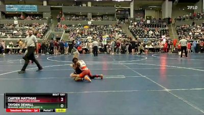 70 lbs Champ. Round 3 - Tayden DeWall, Ironhawk Wrestling Academy IA vs Carter Matthias, Nebraska Wrestling Academy