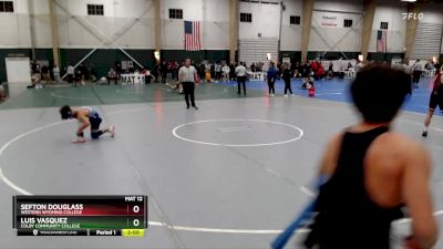 125 lbs Champ. Round 1 - Sefton Douglass, Western Wyoming College vs Luis Vasquez, Colby Community College