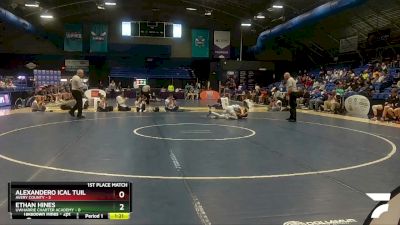 106 lbs Finals (2 Team) - Alexandero Ical Tuil, Avery County vs Ethan Hines, Uwharrie Charter Academy