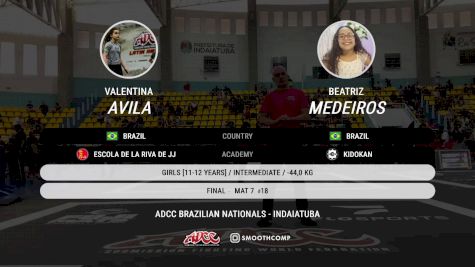 Beatriz Medeiro vs VALENTINA AVILA 2025 ADCC Brazilian Nationals