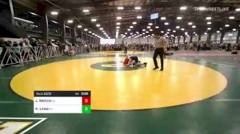 120 lbs Consi Of 64 #1 - Jordan Weltzin, AL vs Hunter Lines, NY