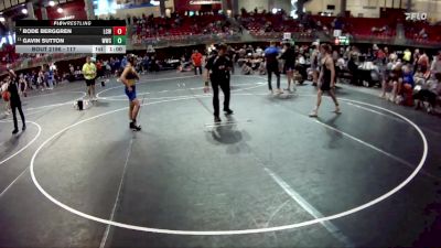 117 lbs Cons. Round 5 - Bode Berggren, Little Cougar Wrestling vs Gavin Sutton, Wahoo Wrestling Club