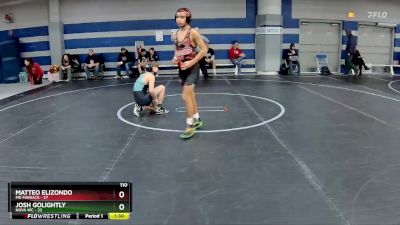 110 lbs Round 2 (8 Team) - Josh Golightly, NOVA WC vs Matteo Elizondo, MD Maniacs