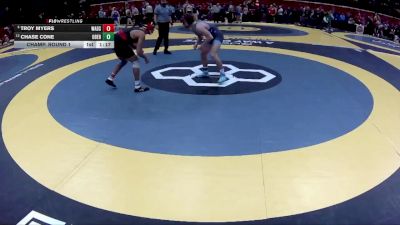 D1-165 lbs Champ. Round 1 - Troy Myers, Wadsworth vs Chase Cone, Olen. Berlin