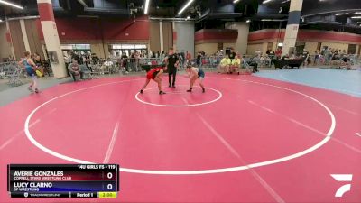 119 lbs Round 1 - Averie Gonzales, Coppell Stars Wrestling Club vs Lucy Clarno, 3F Wrestling