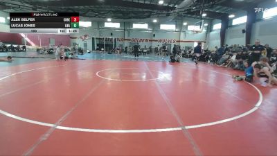 150 lbs Round 6 (8 Team) - Alek Belfer, Kraken Black vs Lucas Jones, Launch Wrestling Academy