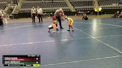 45 lbs Cons. Round 4 - Syrus Bazer, Nebraska Wrestling Academy vs Nash Senecaut, High Altitude Wrestling Club