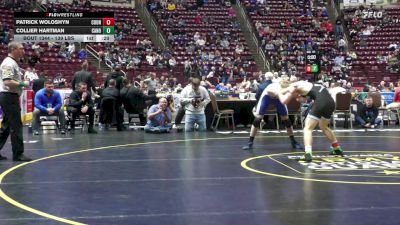 139 lbs 3rd Place - Patrick Woloshyn, Council Rock South vs Collier Hartman, Canon-McMillan