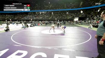 Cons. Round 3 - Ruger Smokov, Bennett County vs Shay Weber, Philip/Kadoka Area/Wall