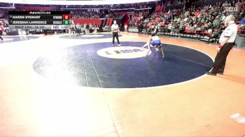 1A 120 lbs Cons. Round 2 - Jeremiah Lawrence, Chicago (De La Salle) vs Kaiden Stewart, Effingham (H.S.)
