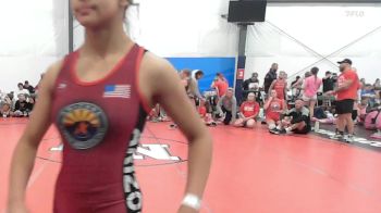 43 lbs Rr Rnd 2 - Jasmine Buck, Badger Girls Elite - W vs Shea Defusco, Virginia Team Predator - W
