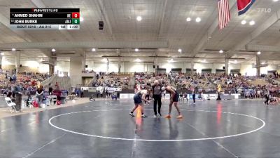 AA 215 lbs Cons. Round 1 - John Burke, Arlington High School vs Ahmed Shahin, West High School