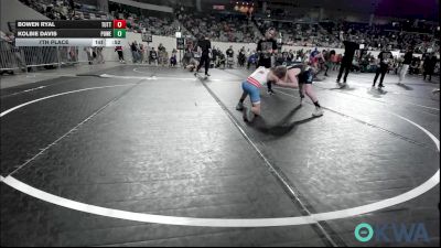 76 lbs 7th Place - Bowen Ryal, Tuttle Wrestling vs Kolbie Davis, Powerhouse