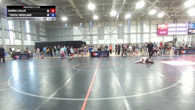 12U Girls - 69 lbs 5th Place Match - Hanna Lollis, OK vs Sofia Vreeland, AK