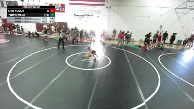 43 lbs Round 3 - Owen Vang, Wright Wrestling Academy vs Aria Modlin, Riverside Rascals
