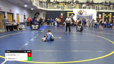 78 lbs Consy 6 - John Christman, Connellsville vs Kolton Hartman, Kodiak Attack